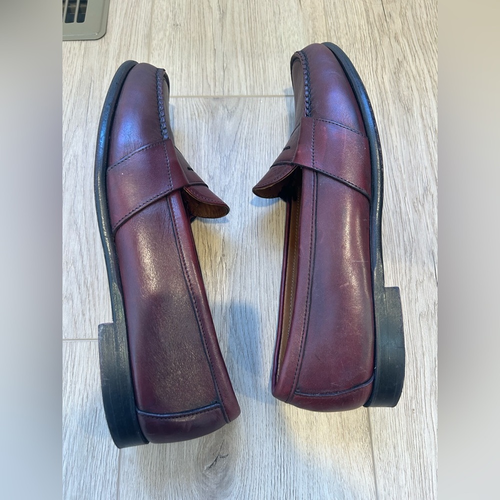 G.H. Bass & Co. Mens Burgundy Penny Loafer Dress Shoes 11 M - Picture 8 of 13